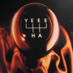 Stick shift with letters "YEE HA" on it.